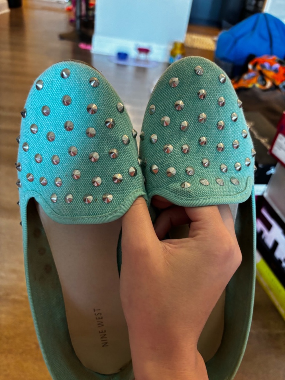 Nine West Aqua Studded Slip-On Loafers - Women - Picture 7 of 7